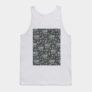 Olive branch pattern in grey Tank Top